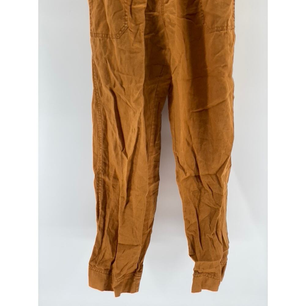 EVERLANE Women's Brown Linen Shoestring Apron Open-Back Jumpsuit SZ S - Picture 7 of 12